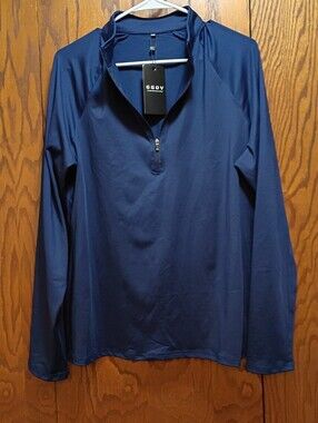 GGOV Navy Quarter-Zip Pullover